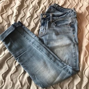 Light Blue American Eagle Super Stretch Jeggings